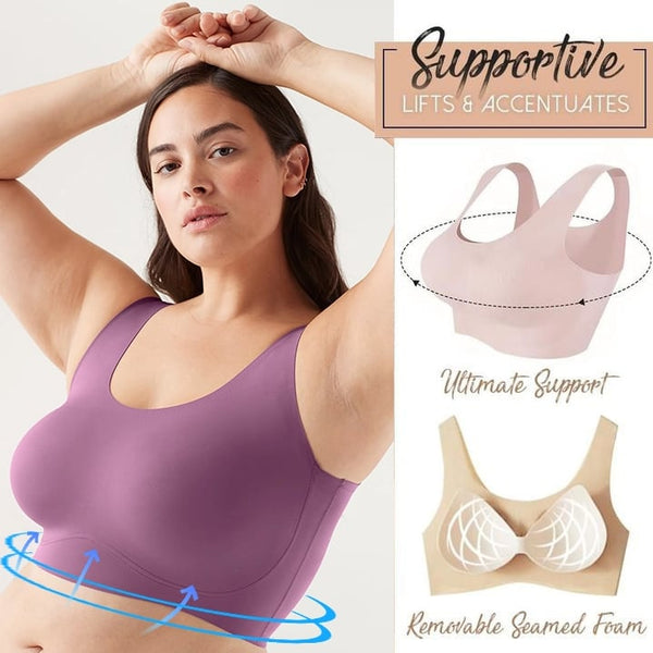 2023 Hot Sale✨Plus Size Ultra Comfort Seamless Shaping Wireless Support Bra