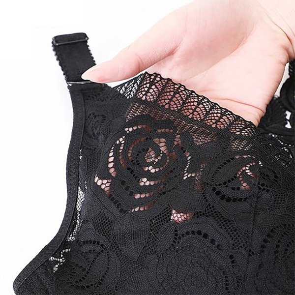 🎁Comfortable Experience🎁-- FitMe Rose Embroidery Front Closure Wirefree Bra