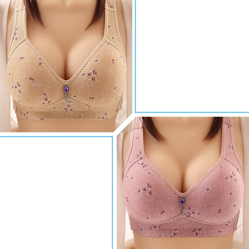 🔥Thin section without rims, big breasts, small, soft and comfortable vest, push-up bra