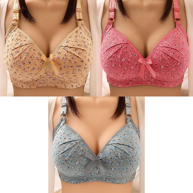 🔥Plus Size Bra Women Underwear Wire Free Comfort  Soft Thin Breathable🔥