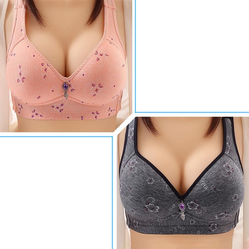 🔥Thin section without rims, big breasts, small, soft and comfortable vest, push-up bra