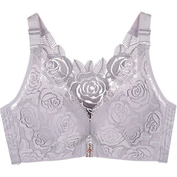 🎁Comfortable Experience🎁-- FitMe Rose Embroidery Front Closure Wirefree Bra