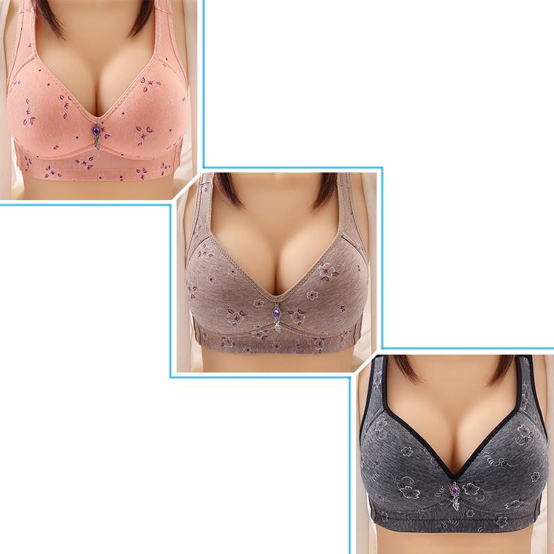 🔥Thin section without rims, big breasts, small, soft and comfortable vest, push-up bra