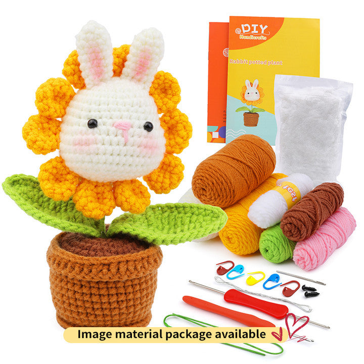 Panda Potted Plant DIY Handmade Knitting Material Kit