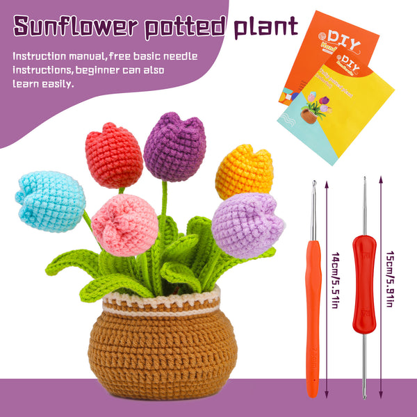 Large Potted Plant DIY Handmade Weaving Material Kit