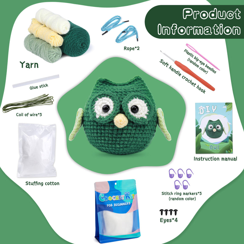 Owl doll handmade knitting material kit