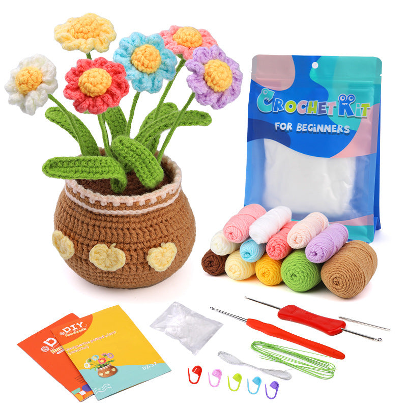 Large Potted Plant DIY Handmade Weaving Material Kit