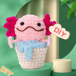 Salamander Potted Plant Ornament Handmade Knitting Material Kit