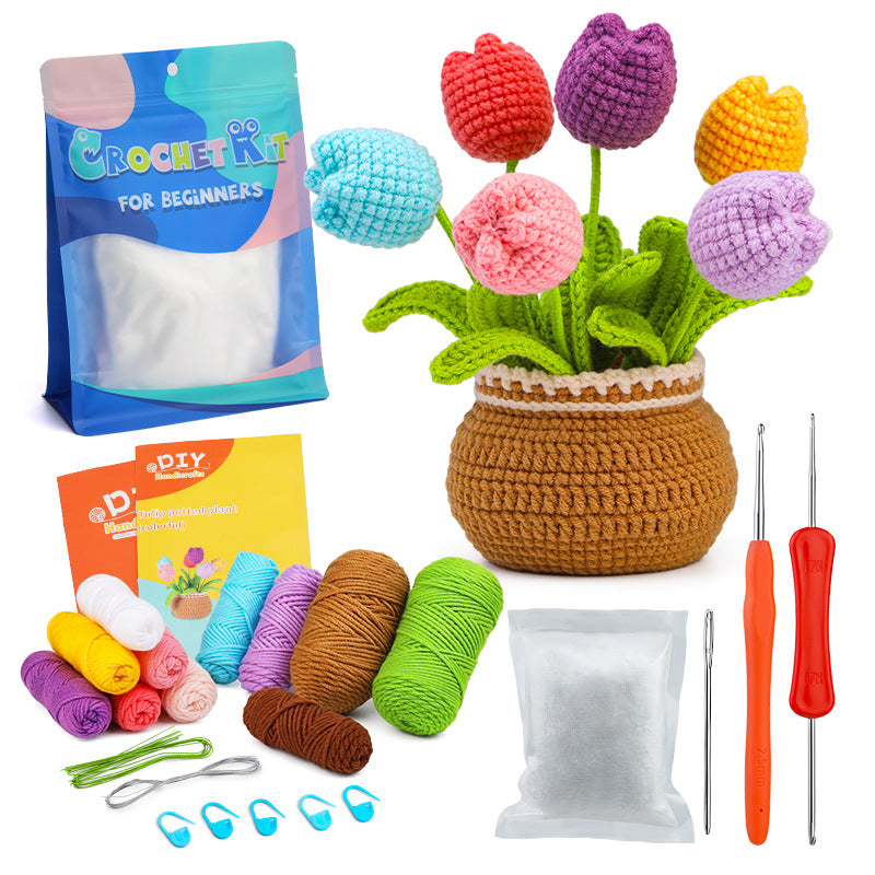 Large Potted Plant DIY Handmade Weaving Material Kit