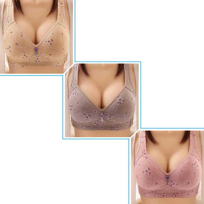 🔥Thin section without rims, big breasts, small, soft and comfortable vest, push-up bra