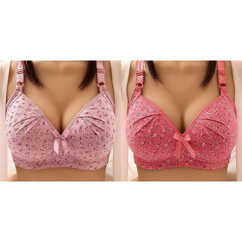 🔥Plus Size Bra Women Underwear Wire Free Comfort  Soft Thin Breathable🔥