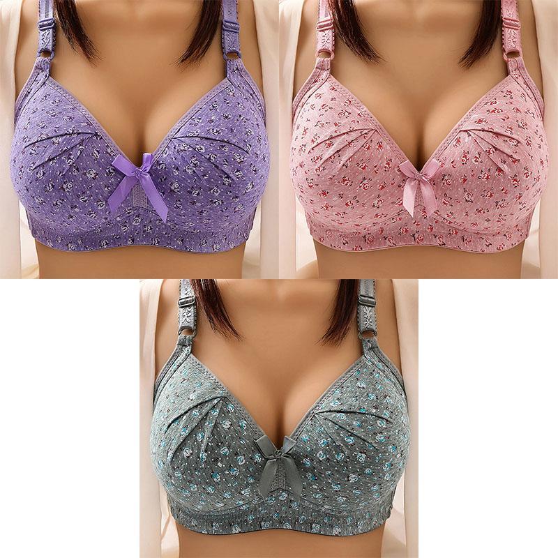 🔥Plus Size Bra Women Underwear Wire Free Comfort  Soft Thin Breathable🔥