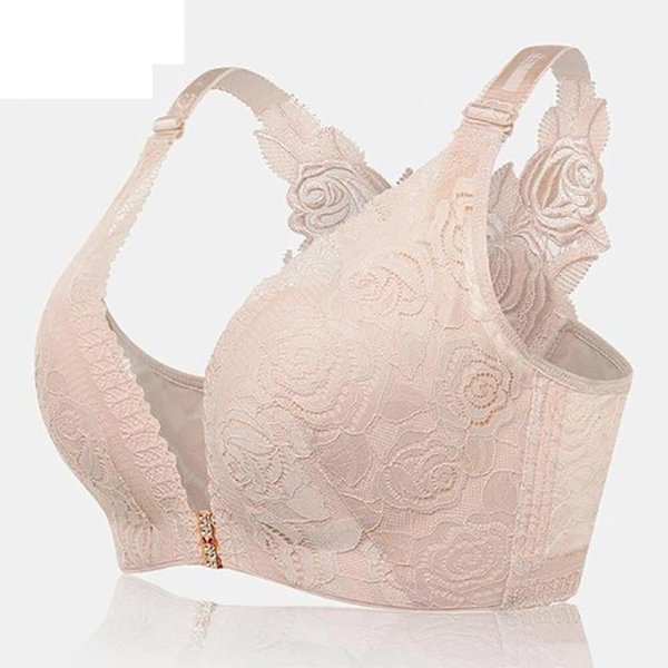 🎁Comfortable Experience🎁-- FitMe Rose Embroidery Front Closure Wirefree Bra