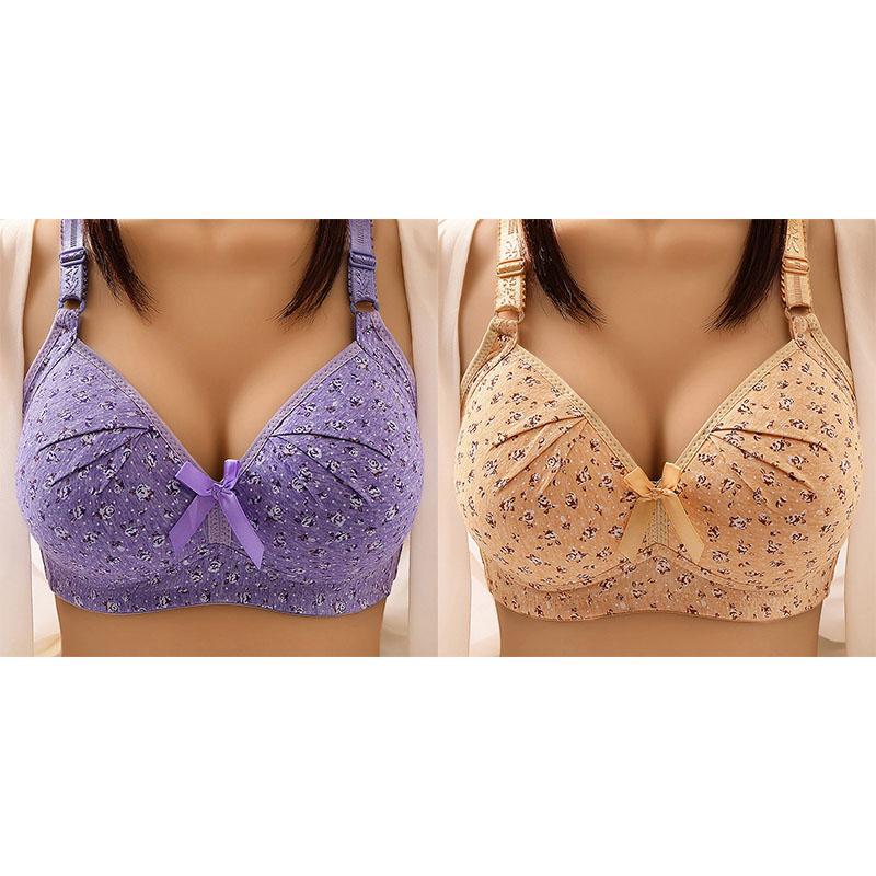 🔥Plus Size Bra Women Underwear Wire Free Comfort  Soft Thin Breathable🔥